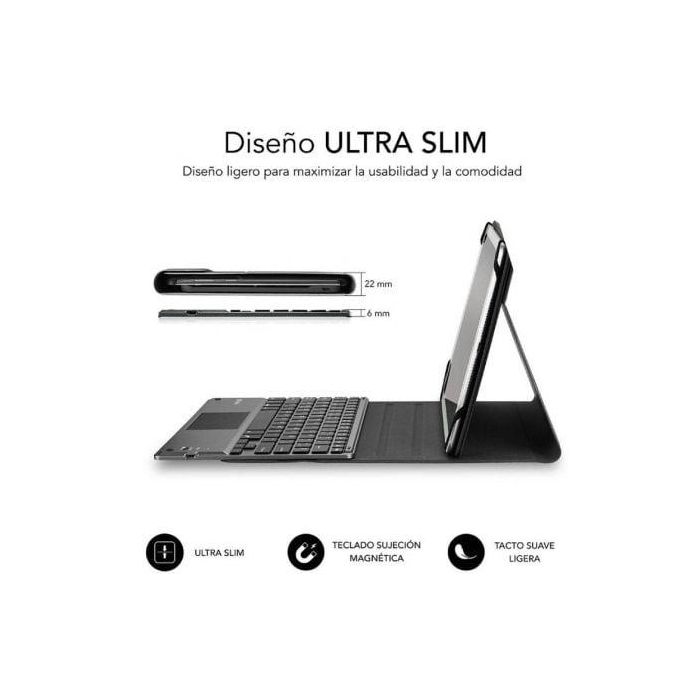 SUBBLIM Funda con Teclado Bluetooth Touchpad KeyTab Pro 9,6" a 10,8" TOUCHPAD Negra 1 SUBBLIM Funda con Teclado Bluetooth Touchpad KeyTab Pro 9,6" a 10,8" TOUCHPAD Negra 1
