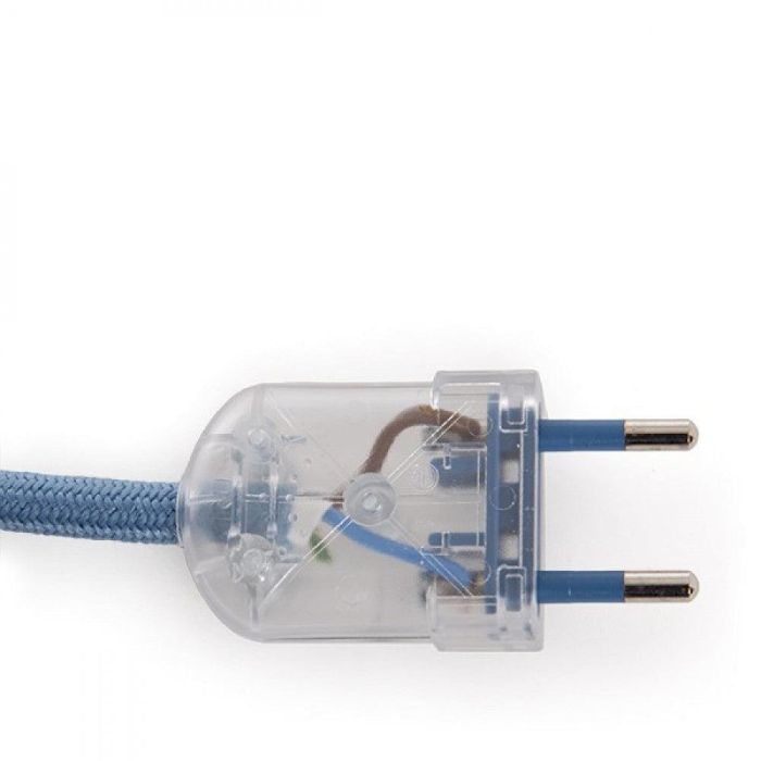 Pendel E27 Cable 5000Mm Azul Celeste 3 X 0,75 Portalámparas Interruptor Rotativo Cobre - Enchufe [AM-AT531] 2