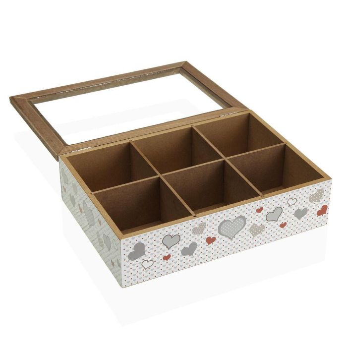 Caja de Té Madera Sweet Versa 17x7x24 cm (4 Unidades) 1