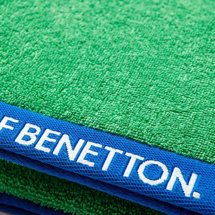 Benetton Toalla de playa Rainbow 160x90cm 100% algodón velour verde 4 Benetton Toalla de playa Rainbow 160x90cm 100% algodón velour verde 4
