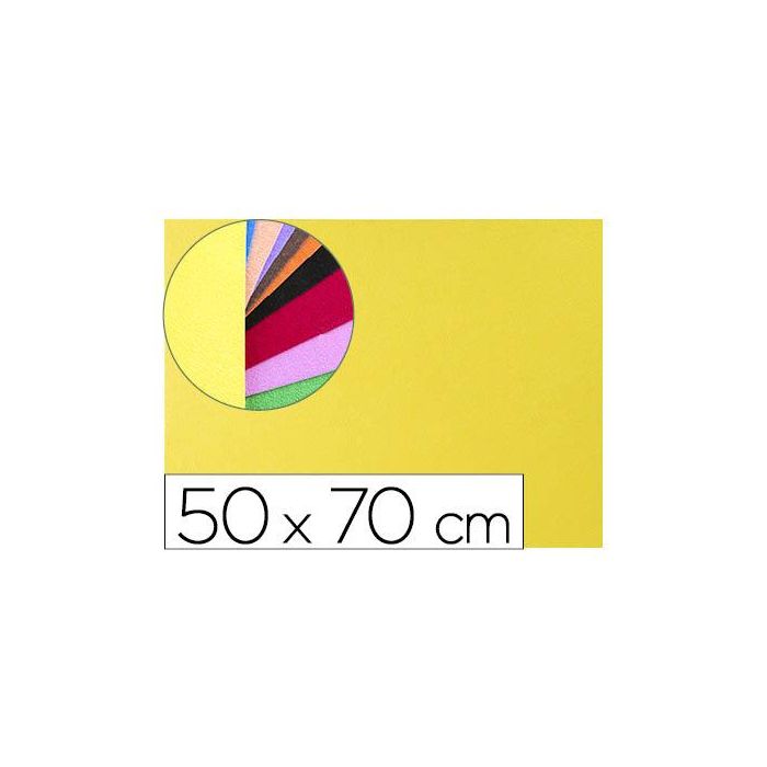 Goma Eva Liderpapel 50x70 cm 60 gr-M2 Espesor 2 mm Textura Toalla Amarillo 10 unidades