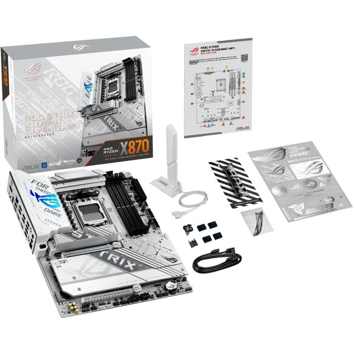 ASUS ROG STRIX X870-A GAMING WiFi Placa Base AM5 DDR5 Wi-Fi 7 ATX para AMD con 192GB RAM y M.2 NVMe 4 ASUS ROG STRIX X870-A GAMING WiFi Placa Base AM5 DDR5 Wi-Fi 7 ATX para AMD con 192GB RAM y M.2 NVMe 4