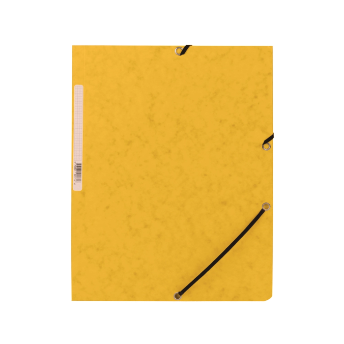 Q-connect Carpeta KF02166 Cartón Símil-Prespán con Gomas y Solapas, 320x243 mm, Amarilla, Formato A4 7