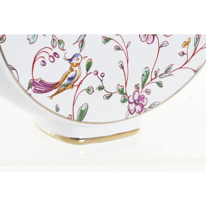 DKD Home Decor Jarron Tradicional Cnacc pajaritos Blanco Multicolor 7.6 x 20 x 19 cm (2 Unidades) 2