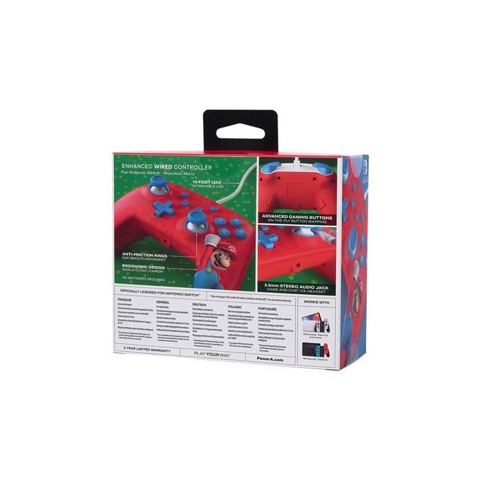 Power A NSGP0001-01 Mando con Cable Mejorado para Nintendo Switch - Diseño WOO-HOO! Mario 12 Power A NSGP0001-01 Mando con Cable Mejorado para Nintendo Switch - Diseño WOO-HOO! Mario 12