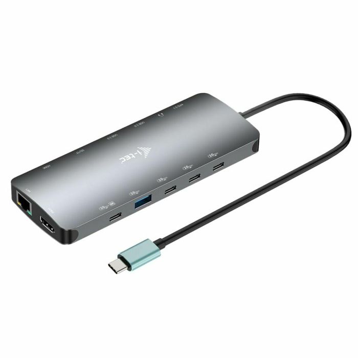 Hub USB i-Tec C31NANOTRIPLEDOCKPD Gris 8