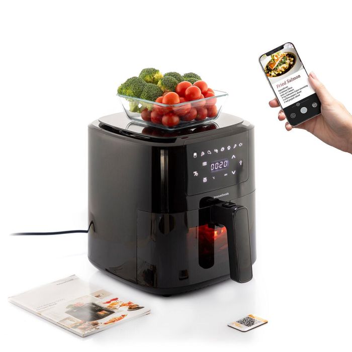 Freidora de Aire con Báscula InnovaGoods Fryinn Balance 5000 Negro 1500 W 5 L Acero Inoxidable 4 Freidora de Aire con Báscula InnovaGoods Fryinn Balance 5000 Negro 1500 W 5 L Acero Inoxidable 4