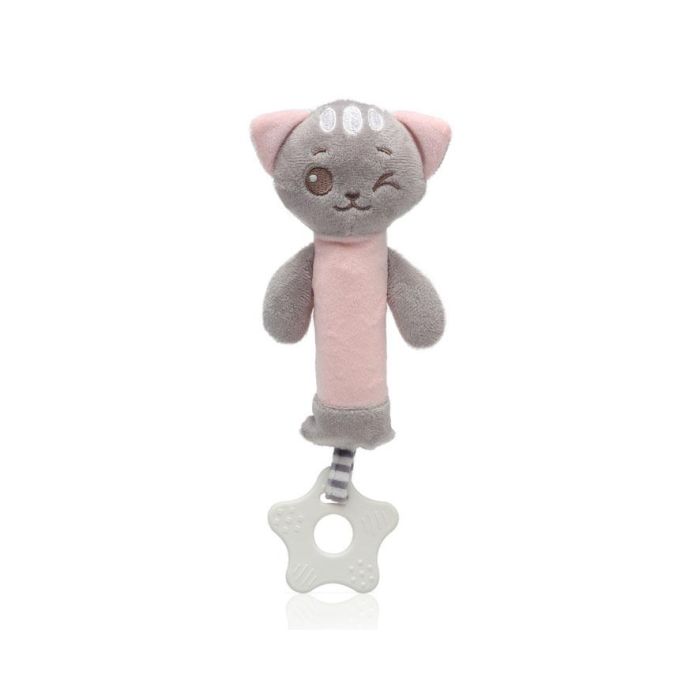 KioKids Sonajero Cricri Gatito Rosa con Mordedor de Silicona y Sonido para Bebés +3 Meses - Alivia Dentición - Colección Dolci Amici 2 KioKids Sonajero Cricri Gatito Rosa con Mordedor de Silicona y Sonido para Bebés +3 Meses - Alivia Dentición - Colección Dolci Amici 2
