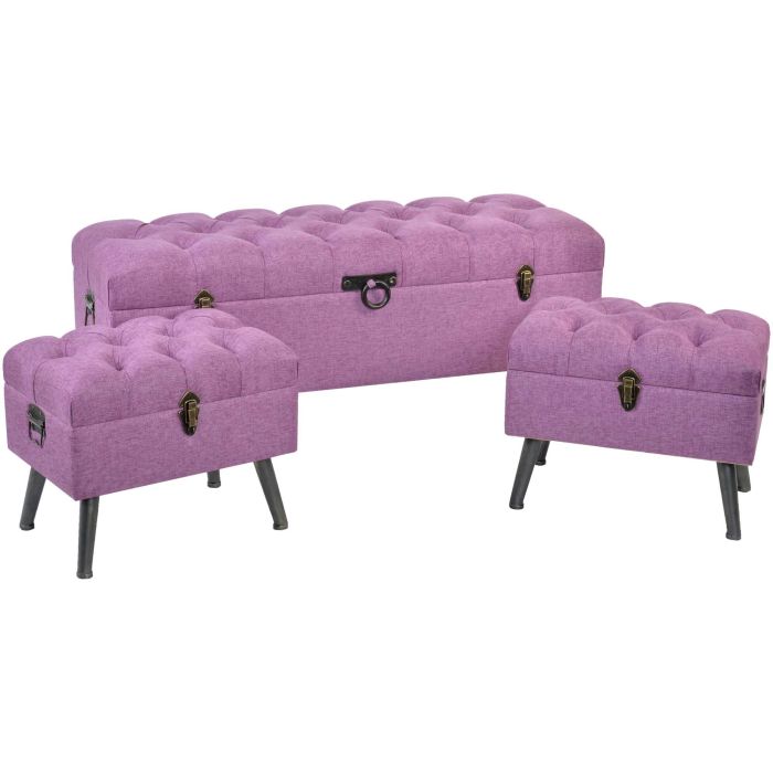 Banqueta DKD Home Decor 8424001565399 Multicolor Fucsia Metal Madera MDF 120 x 42 x 53 cm Banqueta DKD Home Decor 8424001565399 Multicolor Fucsia Metal Madera MDF 120 x 42 x 53 cm