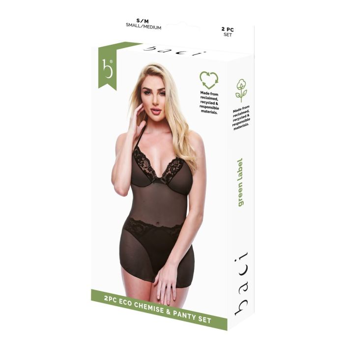 Conjunto de Lencería Baci Lingerie Negro (S/M) 1 Conjunto de Lencería Baci Lingerie Negro (S/M) 1