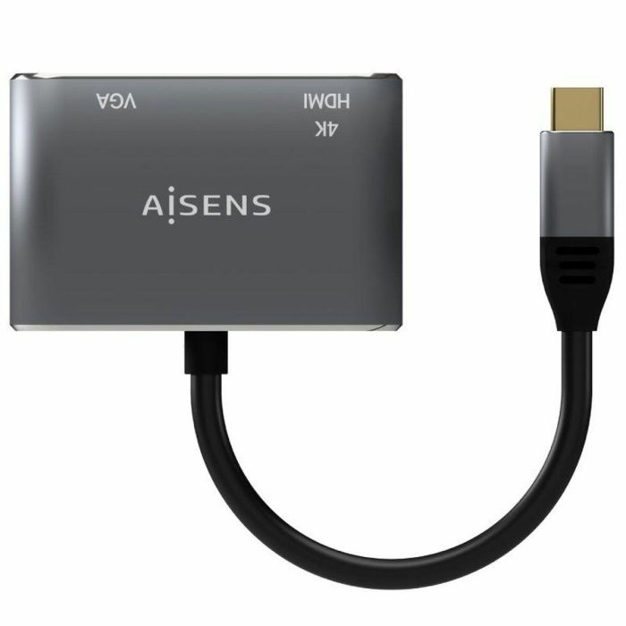 AISENS - CONVERSOR USB-C A VGA/HDMI 4K, USB-C/M-VGA/H-HDMI/H, GRIS, 15CM 3 AISENS - CONVERSOR USB-C A VGA/HDMI 4K, USB-C/M-VGA/H-HDMI/H, GRIS, 15CM 3