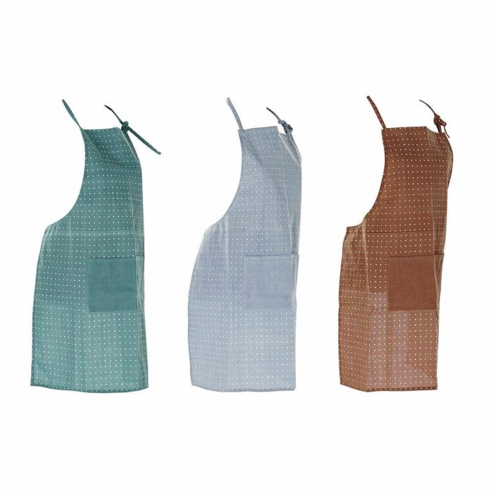 Delantal con Bolsillo DKD Home Decor Marrón Turquesa Poliéster Algodón Verde Azul cielo (70 x 0.5 x 80 cm) (3 pcs) 2 Delantal con Bolsillo DKD Home Decor Marrón Turquesa Poliéster Algodón Verde Azul cielo (70 x 0.5 x 80 cm) (3 pcs) 2