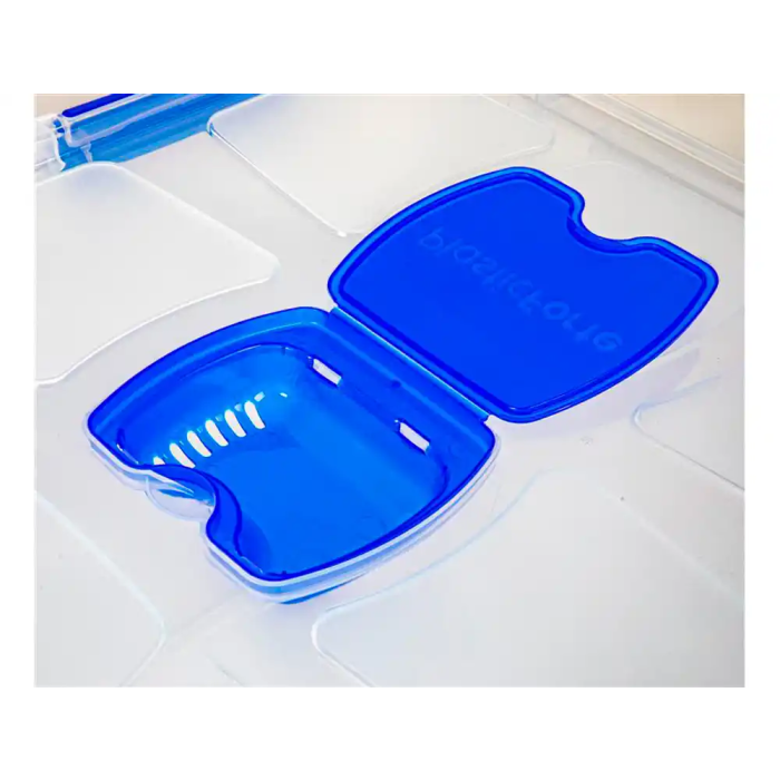 Plasticforte Contenedor de Plástico 55 Litros Transparente con Tapa 590x400x350 mm 3