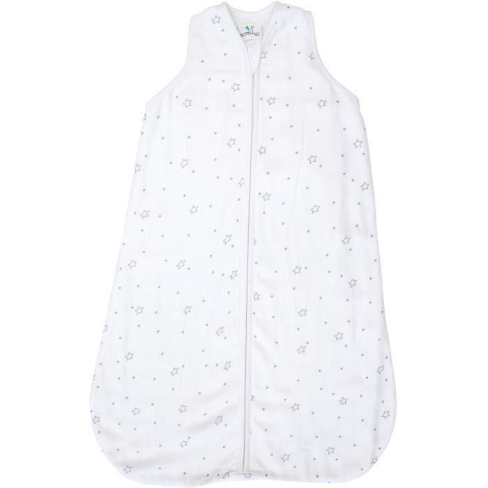 DOMIVA Saco de dormir de muselina de bambú - 0-6m 70cm - Estampado de estrellas