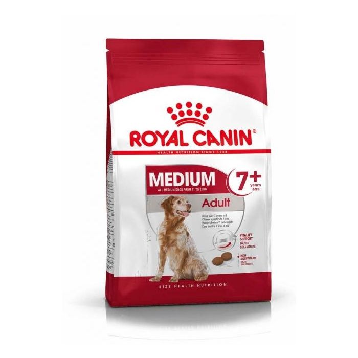 Royal Canin Medium Adult +7 - Alimento para perros de 11 a 25 kg, 4 kg