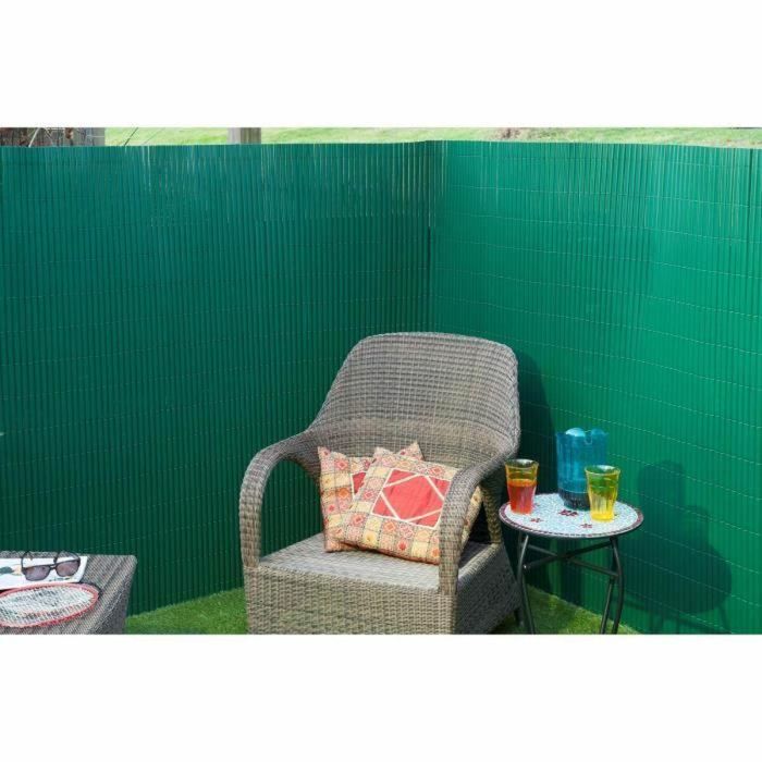 Pantalla de caña de PVC de doble cara - NATURE - 1 x 3 m - 1600 g/m² - Opaco 4/5 - Anti-UV - Verde 1 Pantalla de caña de PVC de doble cara - NATURE - 1 x 3 m - 1600 g/m² - Opaco 4/5 - Anti-UV - Verde 1