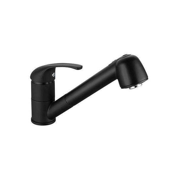 Edouard Rousseau AAAPS00243 Grifo Monomando Lavabo BAGO, Ducha Extraíble 2 Chorros, Negro Mate, Diseño Clásico Edouard Rousseau AAAPS00243 Grifo Monomando Lavabo BAGO, Ducha Extraíble 2 Chorros, Negro Mate, Diseño Clásico