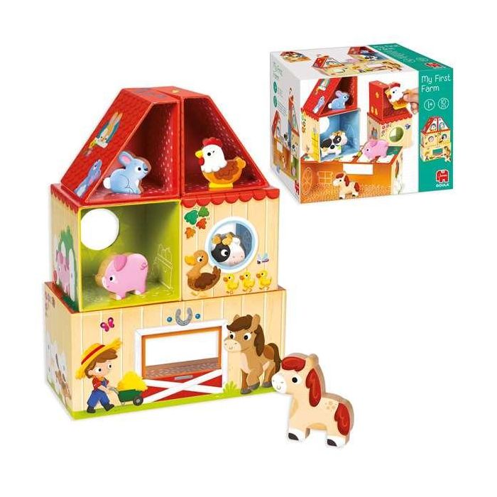 Goula Juego de Construcción de Madera "Mi Primera Granja" con 10 Piezas para Apilar y Construir, Cartón y Madera, para Niños +1 Año 4 Goula Juego de Construcción de Madera "Mi Primera Granja" con 10 Piezas para Apilar y Construir, Cartón y Madera, para Niños +1 Año 4