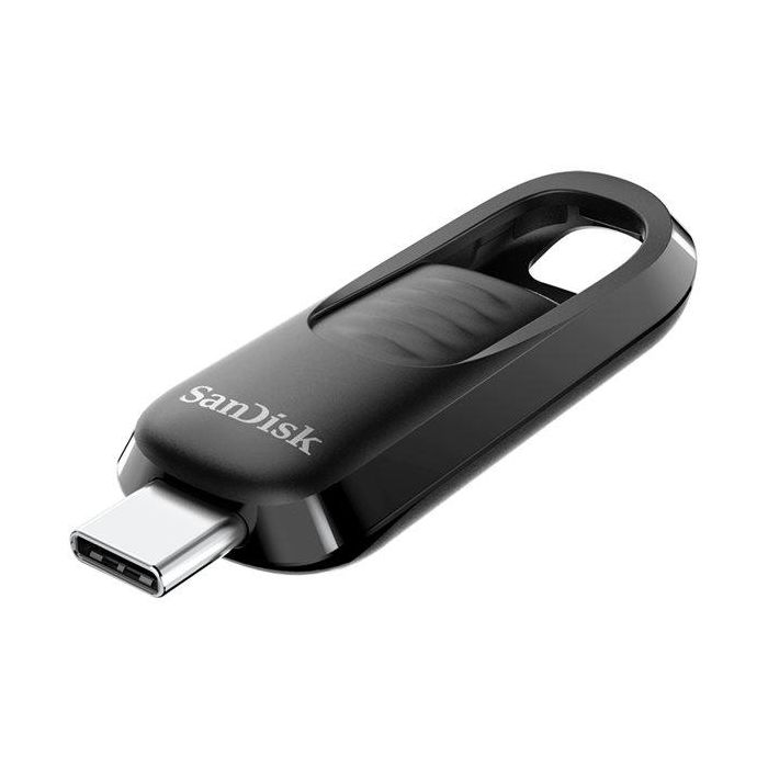 SanDisk Ultra Slider USB-C 256 GB - Memoria Flash USB 3.2 Gen 1, Lectura 400 MB/s, Conector Retráctil, para Ordenador y Tableta