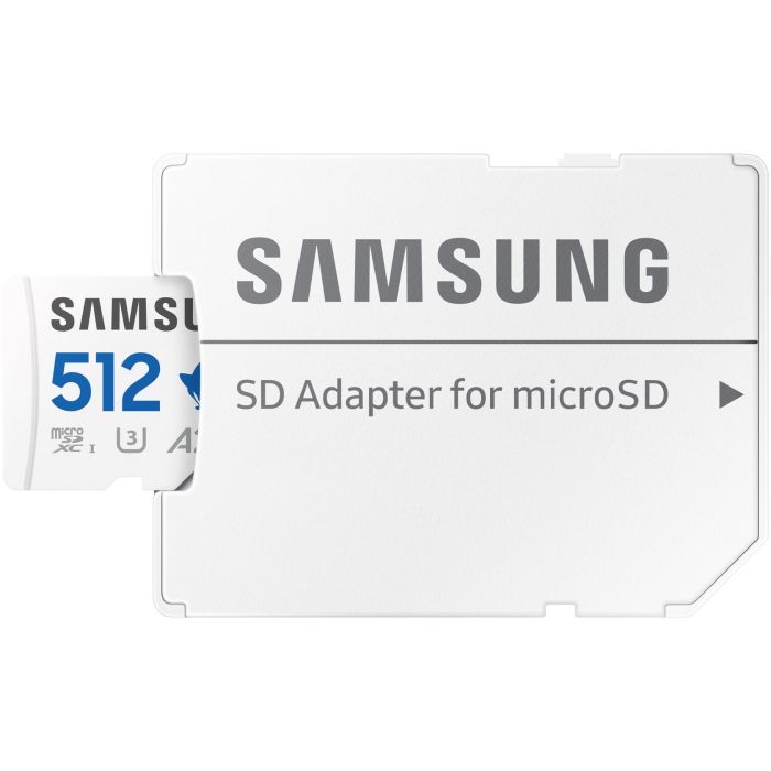 Samsung MB-MD512S Tarjeta MicroSDXC de 512GB Clase 10 UHS-I U3 V30 A2 con Adaptador SD, Velocidad de Lectura 180MB/s, Escritura 130MB/s 4
