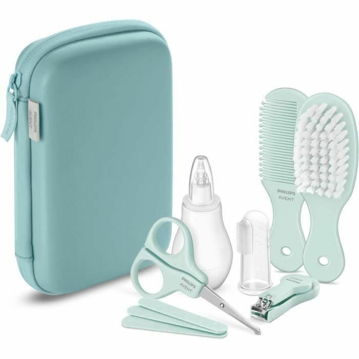 Philips Avent AUC1708733565139 Kit de cuidado para bebés: cortaúñas, tijeras, 3 limas, peine, cepillo para el pelo, aspirador nasal y cepillo de dientes. 3 Philips Avent AUC1708733565139 Kit de cuidado para bebés: cortaúñas, tijeras, 3 limas, peine, cepillo para el pelo, aspirador nasal y cepillo de dientes. 3