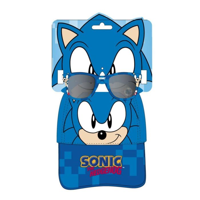 Cerdá Gorra y Gafas de Sol Sonic para Niños - Set Azul, Talla Gorra 53 cm, Edad Recomendada 3 a 8 Años 1