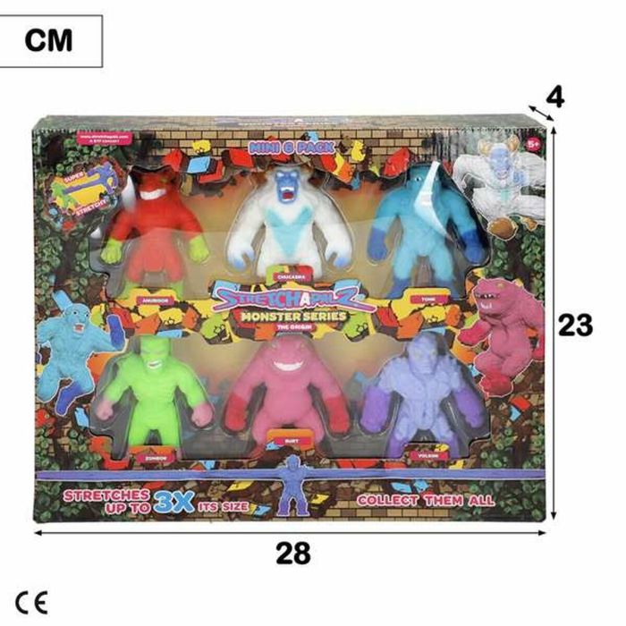 Figura estirable stretchapalz pack con 6 mini monstruos 8 cm. 1 Figura estirable stretchapalz pack con 6 mini monstruos 8 cm. 1