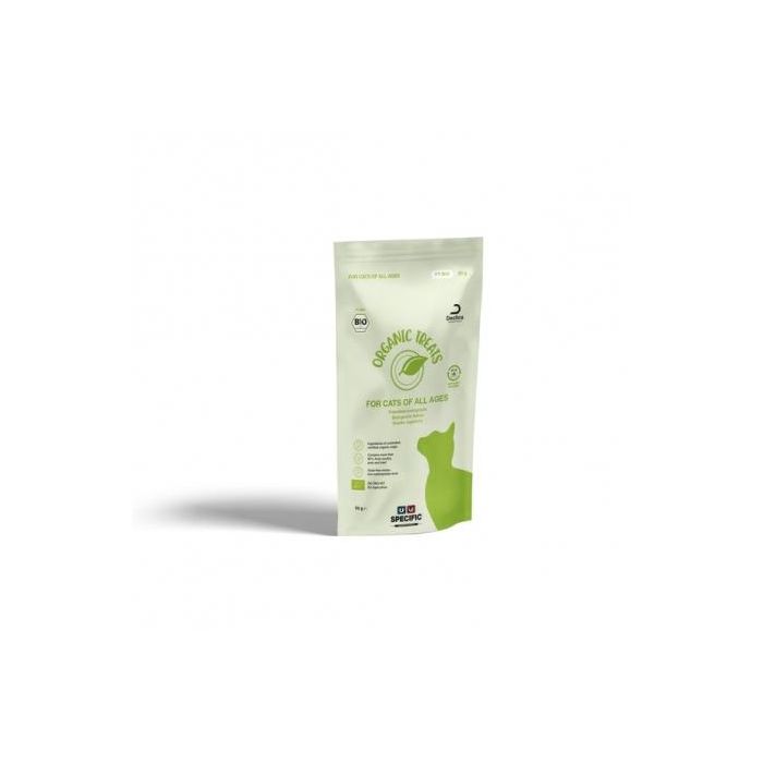 Dechra Ft-Bio Organic Treats para gatos, 8 unidades de 50 gr, con pollo, cerdo y ternera orgánicos