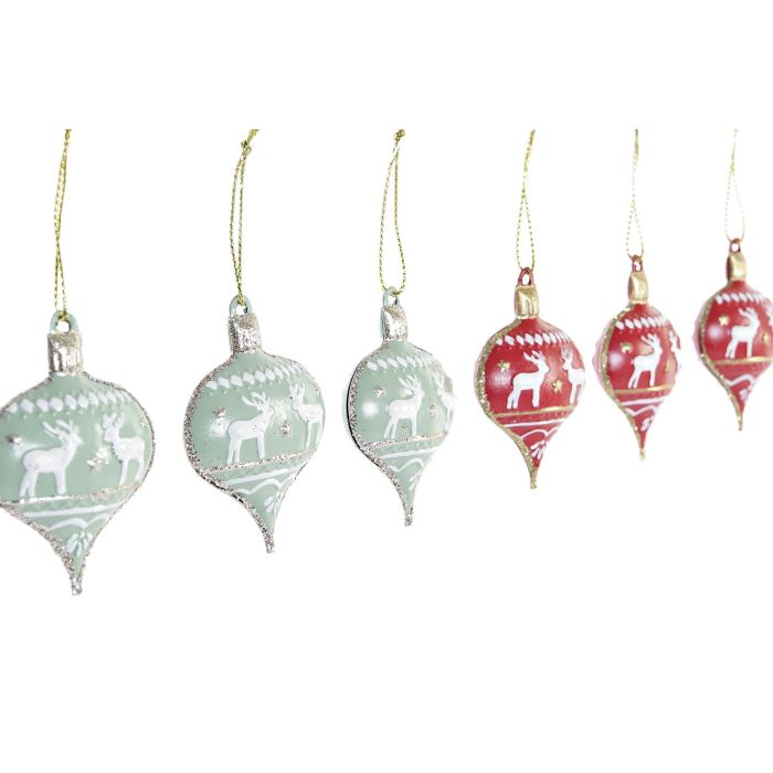 DKD Home Decor Colgante Decoración Navidad Tradicional Corazón de Metal y Madera Verde Rojo Set 6 Piezas 13x14x2 cm 1 DKD Home Decor Colgante Decoración Navidad Tradicional Corazón de Metal y Madera Verde Rojo Set 6 Piezas 13x14x2 cm 1