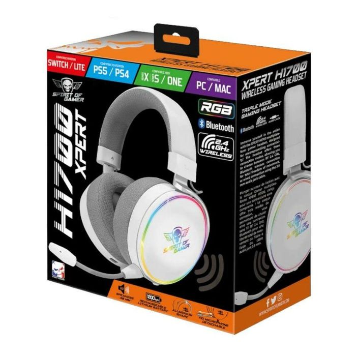 Auriculares Spirit of Gamer XPERT H1700 Blanco 1 Auriculares Spirit of Gamer XPERT H1700 Blanco 1