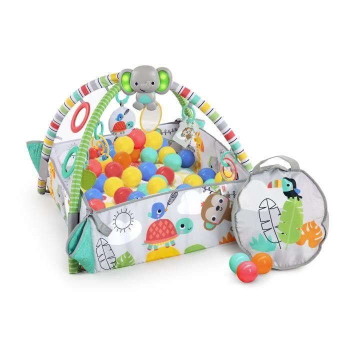 Bright Starts Tapete de Juego 5 en 1 Evolutivo: Gimnasio y Piscina de Pelotas con 40 Bolas, Cojín y Juguetes Interactivos para Bebés 0 Bright Starts Tapete de Juego 5 en 1 Evolutivo: Gimnasio y Piscina de Pelotas con 40 Bolas, Cojín y Juguetes Interactivos para Bebés 0