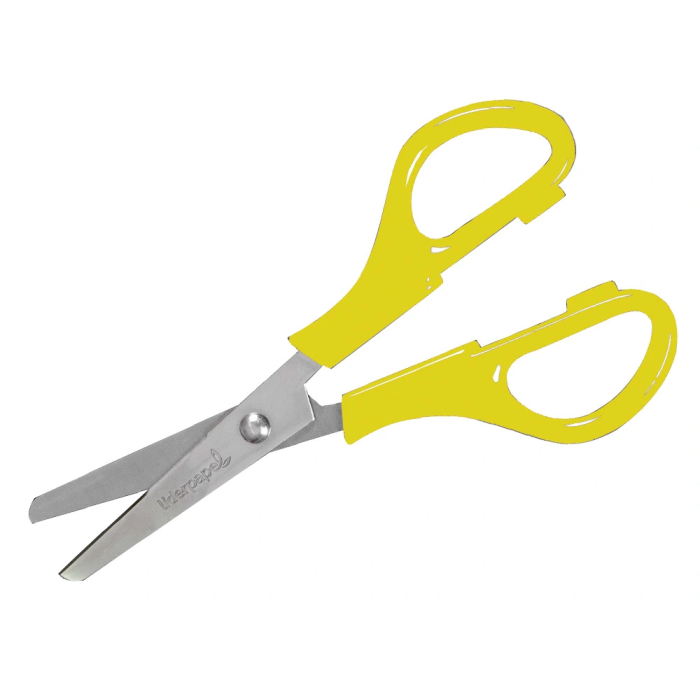 Liderpapel Tijera Unidad con Puntas Redondeadas y Hoja de Acero Inoxidable, Mango de Plástico Agradable al Tacto, Corta Papel, Cartón, Fotos y Tela 4