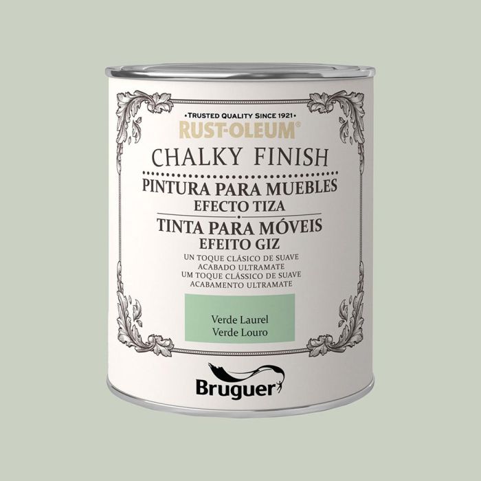 Rust-oleum Pintura Efecto Tiza Chalky Finish para Muebles Verde Laurel 750 ml 0 Rust-oleum Pintura Efecto Tiza Chalky Finish para Muebles Verde Laurel 750 ml 0