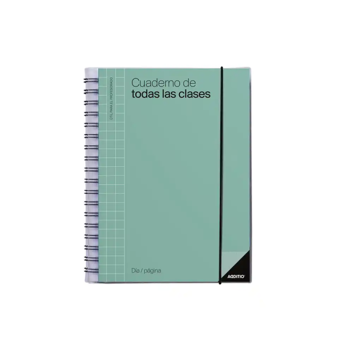 Additio Cuaderno Del Profesorado D-P Espiral Doble 256 Páginas PVC Cubiertas Surtidas 5