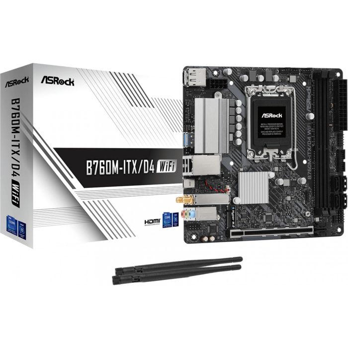ASROCK B760M ITX/D4 Placa Base Intel LGA 1700 DDR4 Mini-ITX con WiFi 0 ASROCK B760M ITX/D4 Placa Base Intel LGA 1700 DDR4 Mini-ITX con WiFi 0