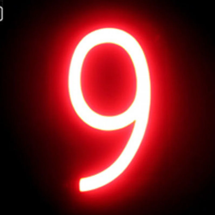 Green Ice Número LED Neón 9 Ancho 90mm Alto 161mm Fondo 38mm Green Ice Número LED Neón 9 Ancho 90mm Alto 161mm Fondo 38mm