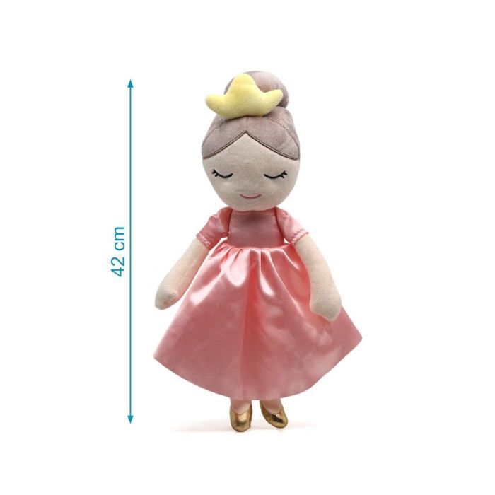 KioKids Muñeca Princesa Rosa de Peluche, 40 cm, Juguete para Niños +10 Meses, Ideal para Juego Creativo 2 KioKids Muñeca Princesa Rosa de Peluche, 40 cm, Juguete para Niños +10 Meses, Ideal para Juego Creativo 2