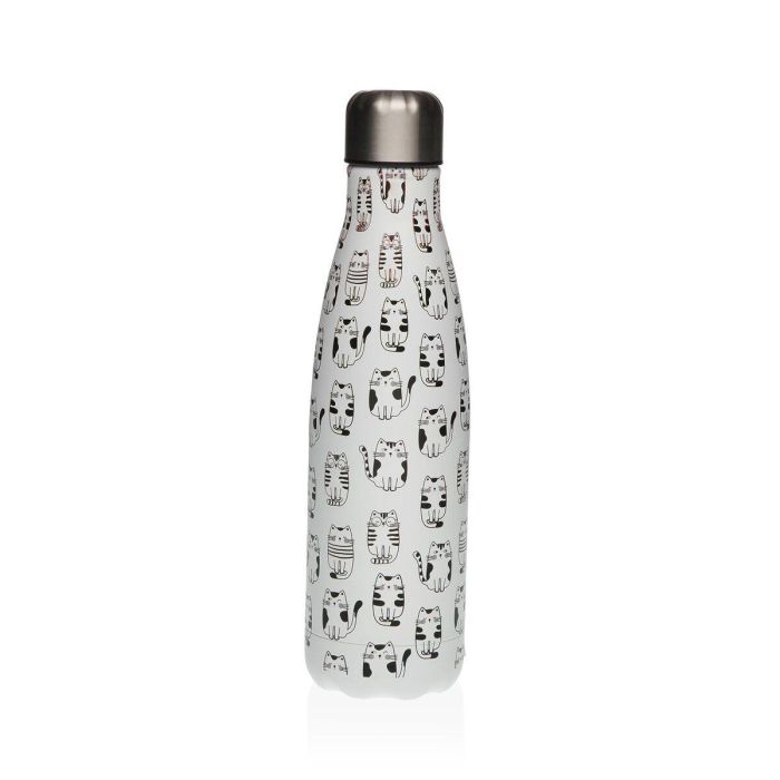 Botella de Agua Versa Acero Gato 7 x 27 x 7 cm 0 Botella de Agua Versa Acero Gato 7 x 27 x 7 cm 0
