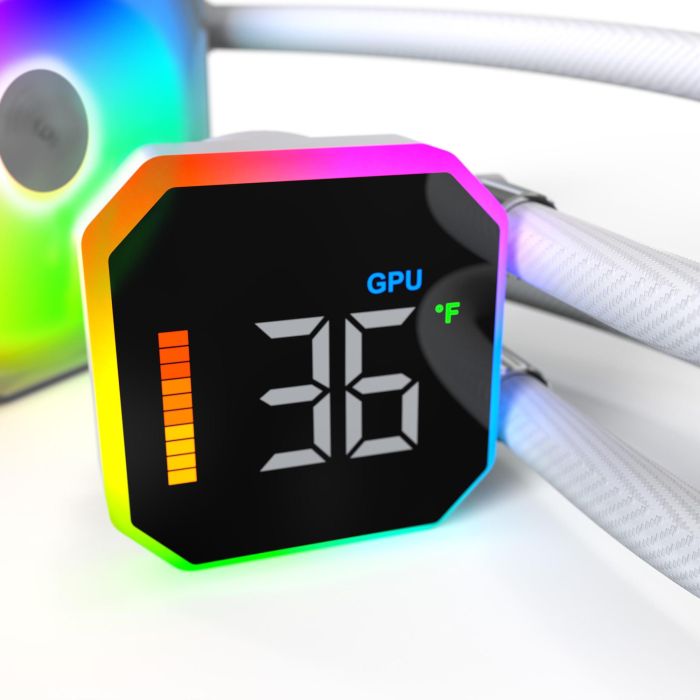 K Montech HyperFlow Digital 360 White 5 K Montech HyperFlow Digital 360 White 5