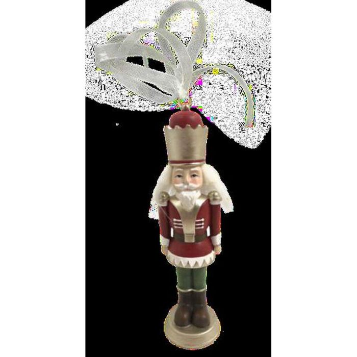 Figura Navidad Tradicional DKD Home Decor Rojo Rosa 3 x 12 x 3 cm (2 Unidades) 1