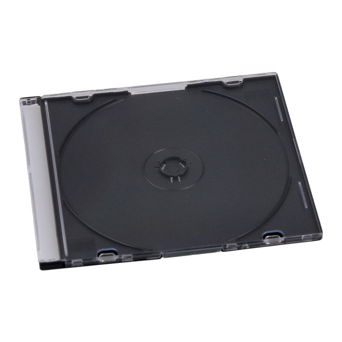 Q-connect Caja CD Slim con Interior Negro Pack 25 Unidades para Almacenamiento CD/DVD 5