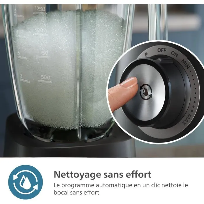 Philips Licuadora HR3041/00 Negra 5