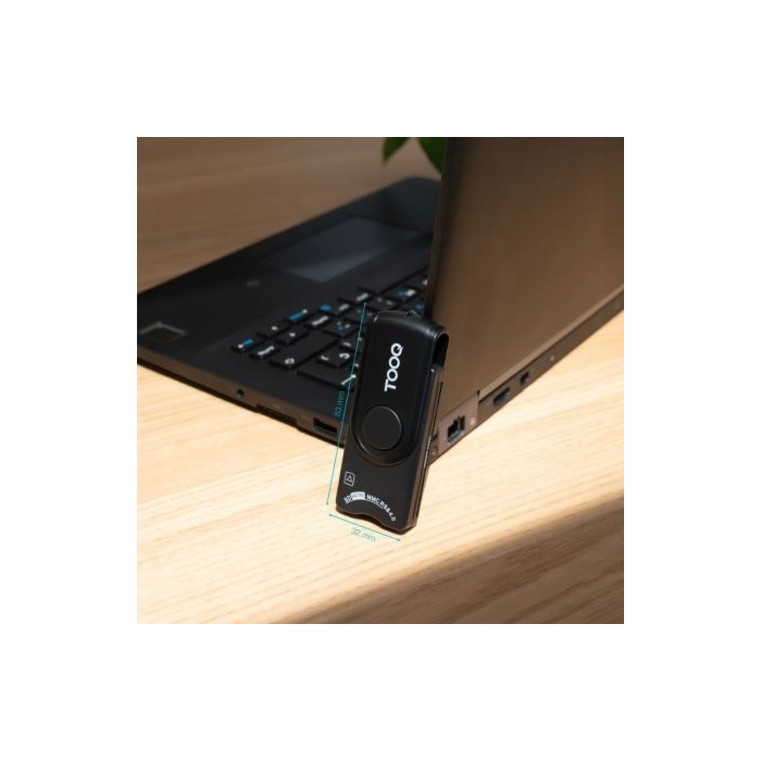 Lector de DNI, Tarjetas Inteligentes, SD y MicroSD TooQ TQR-3012B/ USB 2.0/ Negro 4 Lector de DNI, Tarjetas Inteligentes, SD y MicroSD TooQ TQR-3012B/ USB 2.0/ Negro 4