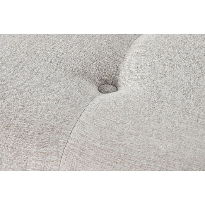 DKD Home Decor Descalzadora Glam de Poliéster y Hevea Beige Marrón Oscuro con Almacenaje 45x110x44cm 5