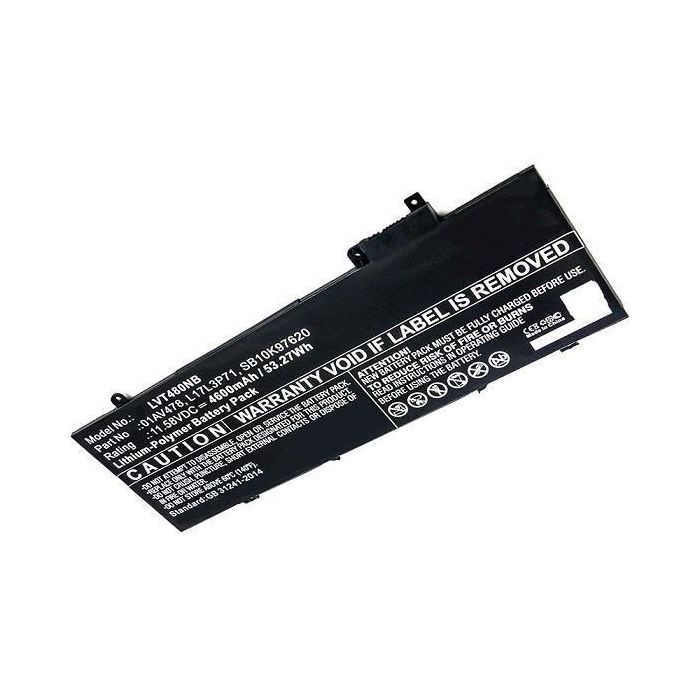 CoreParts Laptop Battery for Lenovo 53.71Wh Li-Pol 11.55V 4650mAh Black, ThinkPad T480s, ThinkPad T480s 20L7002LCD, ThinkPad T480s 20L7002XCD