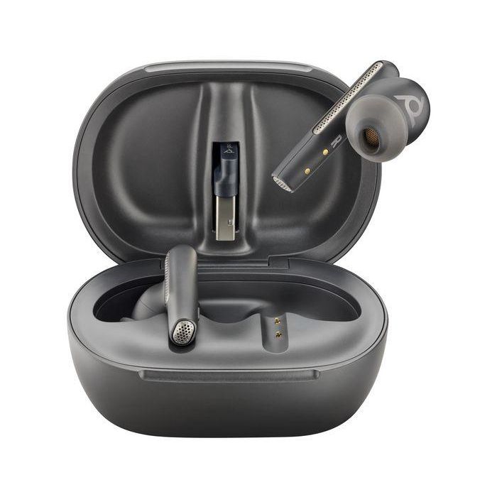 Poly Voyager Free 60+ UC Auriculares Inalámbricos Bluetooth 5.3 USB-C Negros con Estuche de Carga Táctil y ANC 3