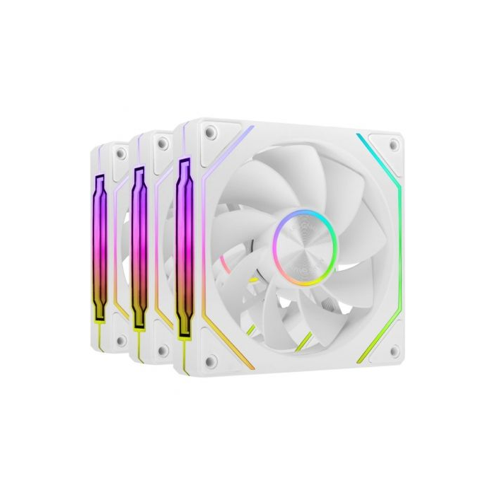 Pack 3 Ventiladores Invertidos Mars Gaming MF-LINKFINITYKIT2R/ 12cm/ ARGB/ Blancos 3