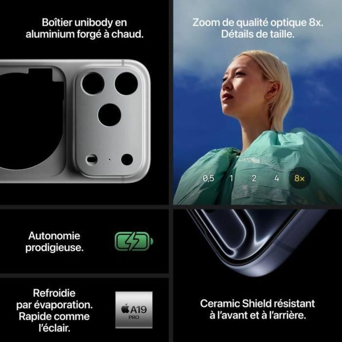 Smartphone Apple iPhone 17 Pro Max 6,9" A19 Pro 2 TB Plateado 1 Smartphone Apple iPhone 17 Pro Max 6,9" A19 Pro 2 TB Plateado 1
