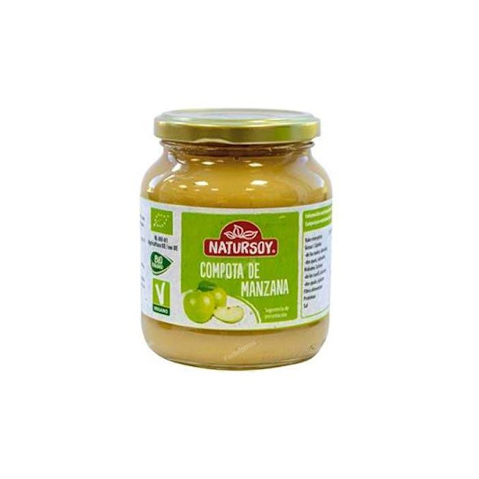 NATURSOY Compota de Manzana 360g Bio Vegan, ecológica y apta para veganos
