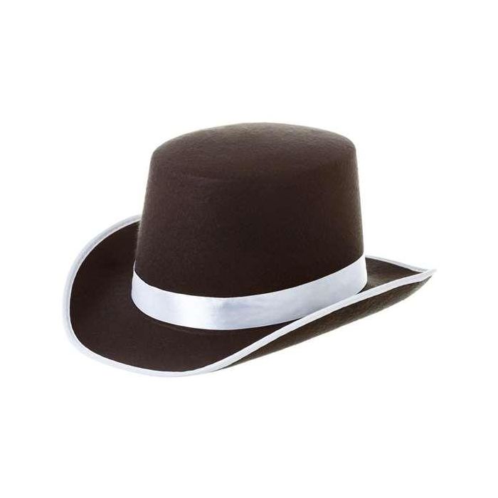 Sombrero negro con cinta blanca 1 Sombrero negro con cinta blanca 1